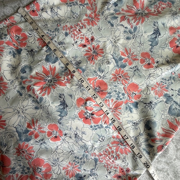 Charter Club Floral Cotton Sheath Dress Size 12 Coral & Gray Bloom - Picture 9 of 10